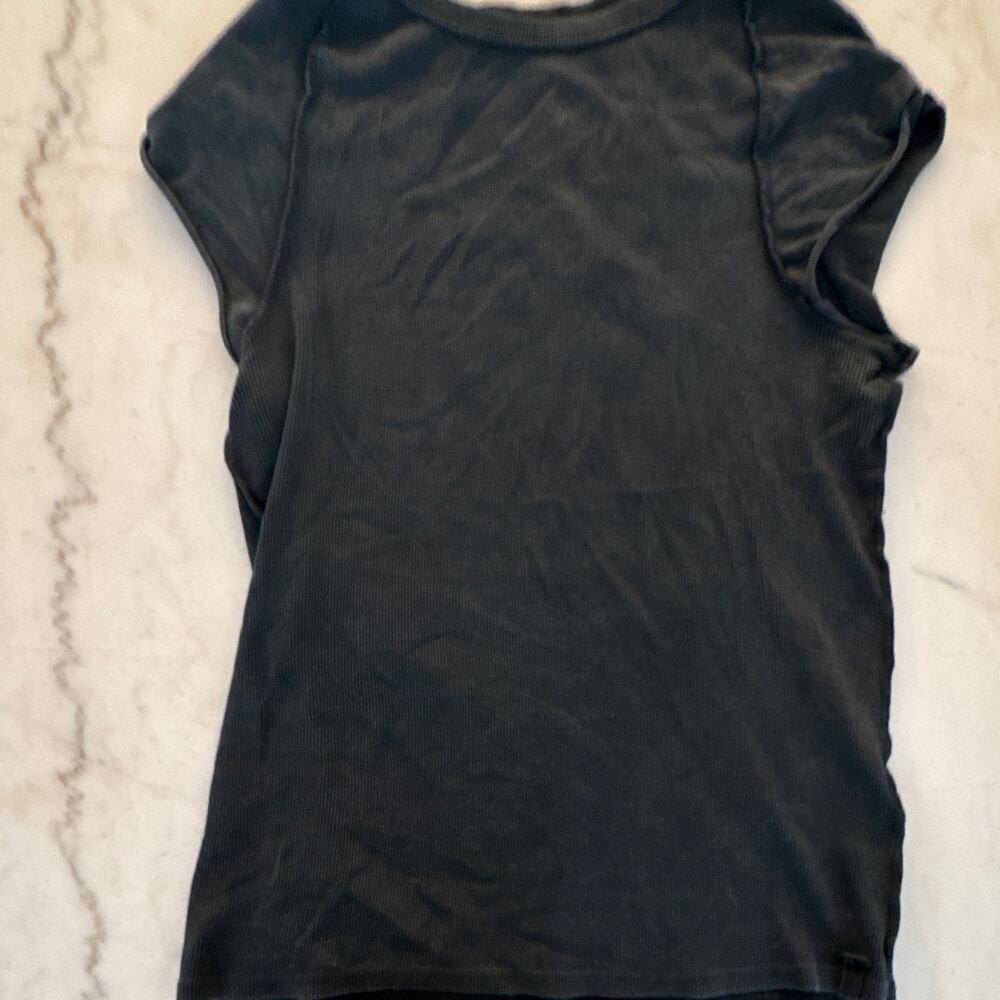 Free People Womens Black Solid Knit Crew Neck Sleeveless Pullover Size L 0040